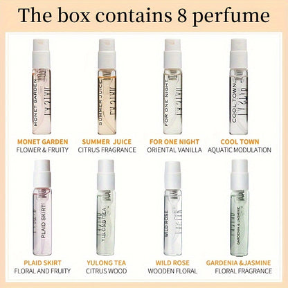 LASTAR Perfume Gift Set, Featuring 8 Pocket Perfumes of Each, a Collection of Fresh And Fragrant Long-Lasting Scents for Women, with a Variety of Woody, Fruity, And Floral Aromas, an Essential Item for Home And Outings