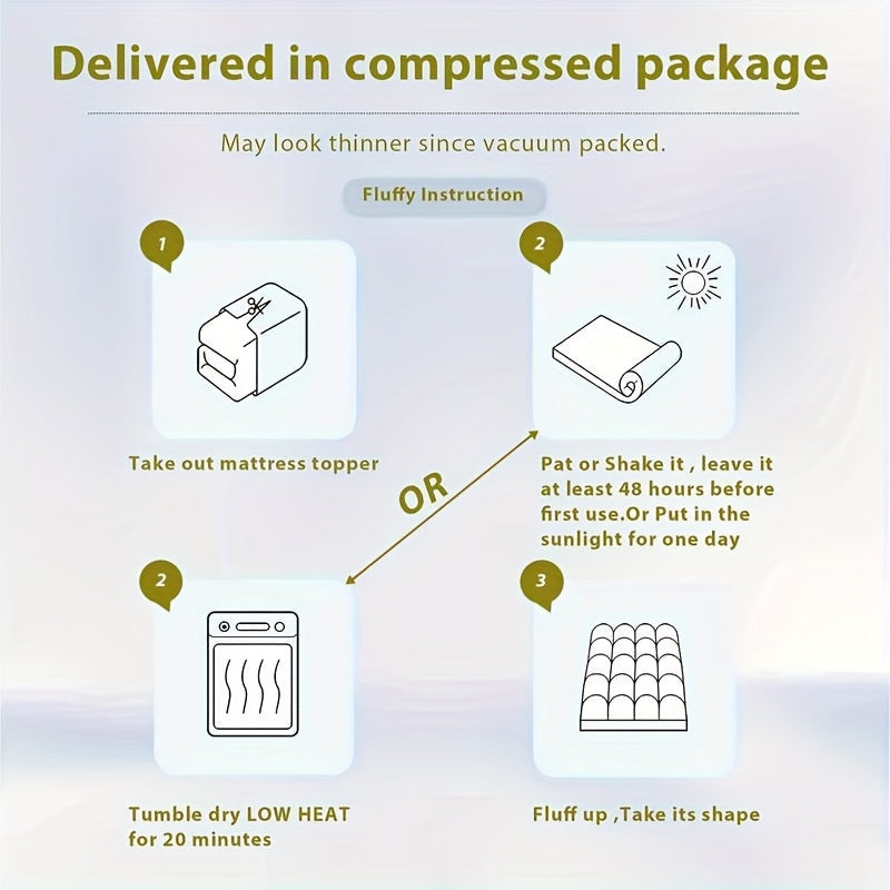 10cm Hotel Quality Mattress Topper 4 Inch Deep Filling, Super Soft with Elasticated Straps In Single, Small Double (4ft), Double, King, Super King UK Bed Size, Local Warehouse