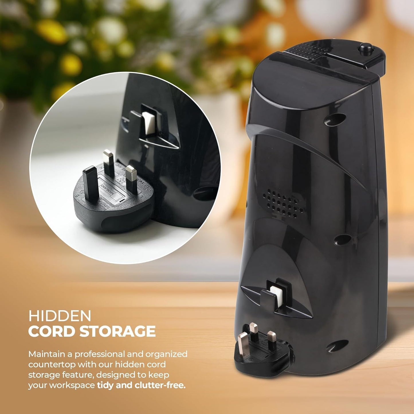 Schallen Electric Can Opener Automatic 3-in-1 Kitchen Appliance with Hands-Free Can Opening, Built-In Bottle Opener & Knife Sharpener | Electric Tin Opener for Easy Opening Cans, Jars, and Bottles | Hidden Power Cord Storage | Stainless Steel Durable Kitc