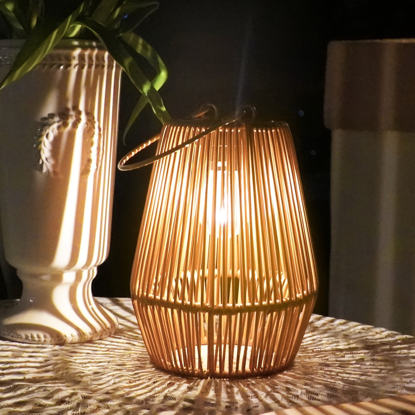 Solar Lantern, Outdoor Solar Woven Lantern Hanging Decoration, Persian Mia Style, Suitable for Garden, Patio, Deck, Porch, Trees, Lawn, Pathway Decoration, 1/2/4pcs