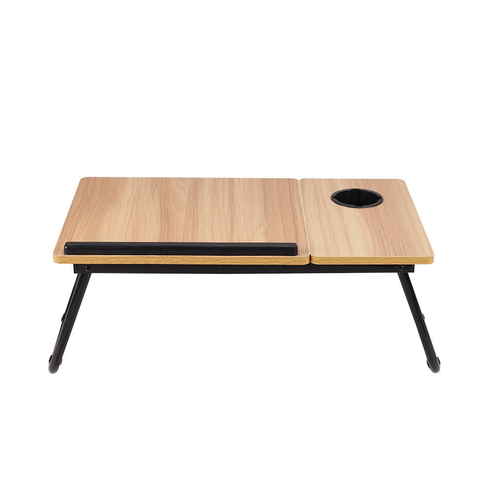 Laptop Computer Desk Portable Foldable Notebook Table Tablet Stand 5-Position Adjustable Tilt Height Over Sofa Tables With Cup Holder Bed Table Lazy Desk Reading Study Desk Breakfast Tray Knee Table 23.05*12.8*9.45 Inches