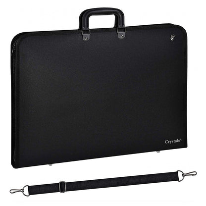A3 Art Portfolio Case Artist Portfolio Carrying Case with Shoulder Strap, Weather-Resistant Student Portfolio Drawing Painting Sketch Project Folder Bag