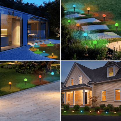 20pcs Solar Garden Crystal Lights, Outdoor Lawn Lights with 8 Lighting Modes, Daytime Auto-Off And Night-On for Summer, Camping, Christmas, Wedding, Party, Birthday Pathway Decorations