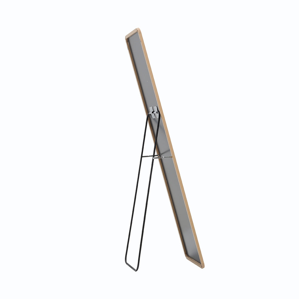 Rectangular Standing Full Body Mirror Hanging or Leaning Against Wall Mirror 147x37 cm Golden Frame for Bedroom Cloakroom