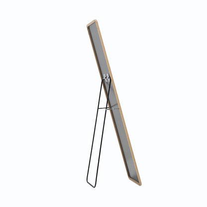 Rectangular Standing Full Body Mirror Hanging or Leaning Against Wall Mirror 147x37 cm Golden Frame for Bedroom Cloakroom