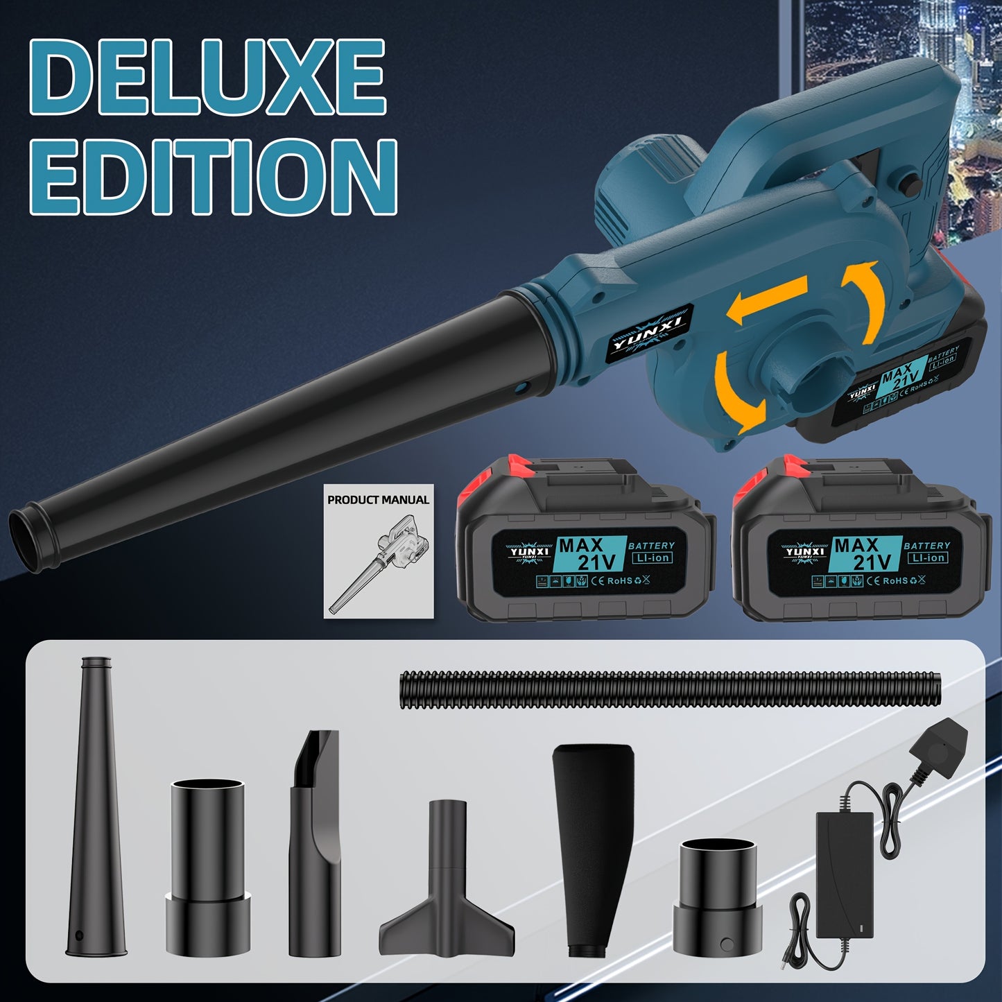 2026 Portable Wireless Leaf Hair Dryer, Equipped with Battery and Charger, Battery Powered, Compact Handheld Blower, Efficient and Simple, Is a Powerful Assistant for Maintaining Lawns and Clearing Yard Leaves