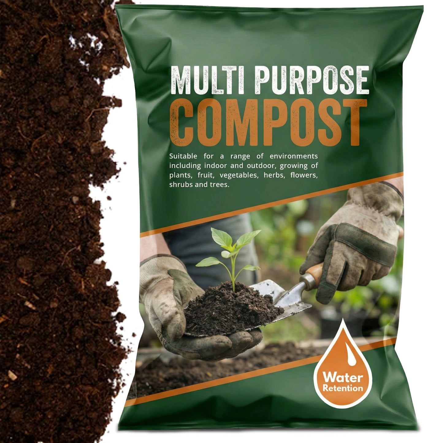 60 Litre Multi-Purpose Compost Nutrient-Rich Gardening Soil For Flowers, Vegetables & Ornamental Plants