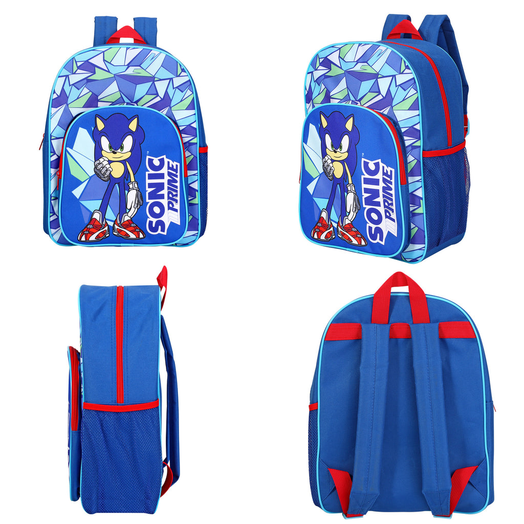 Sonic Prime Children's School Backpack with Mesh Pocket