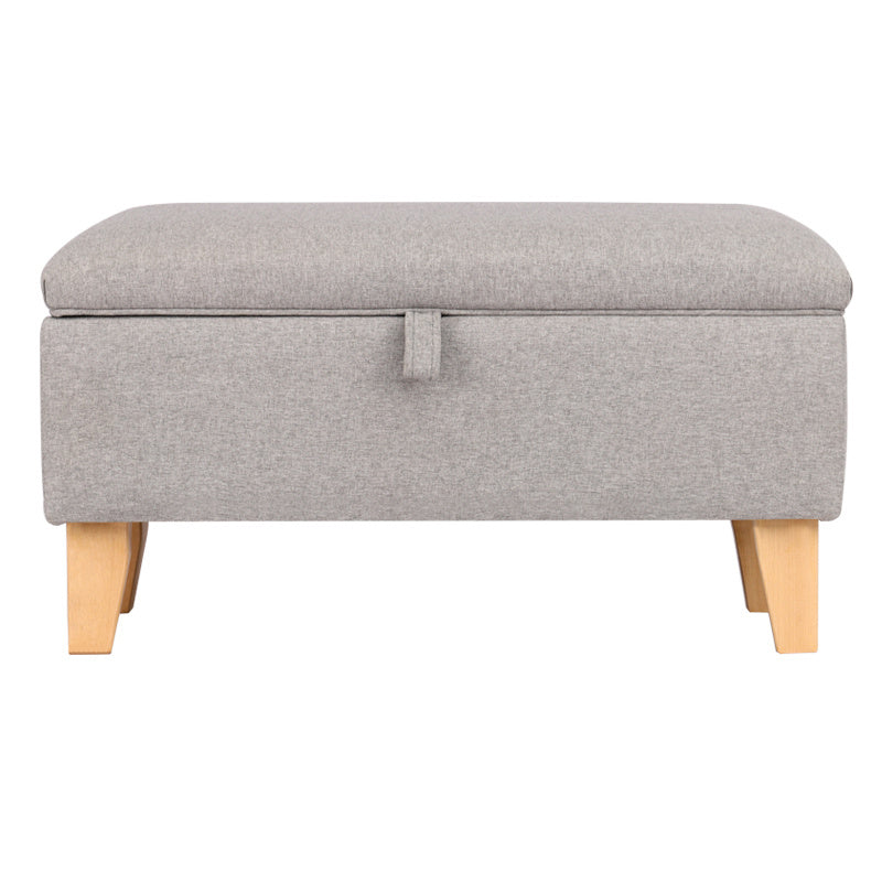 Linen Padded Storage Stool Ottoman Storage Box Footstool Living Room Bedroom Hallway Shoe Stool Footrest