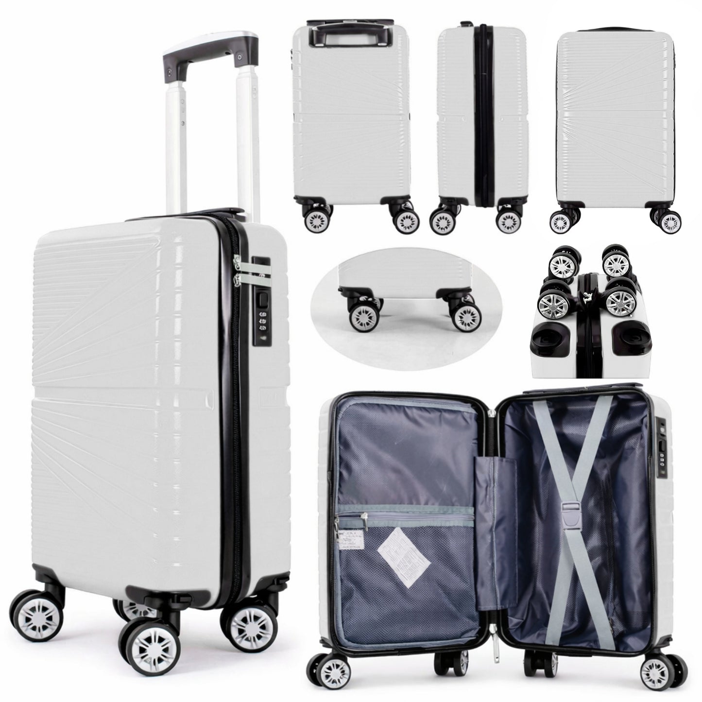 1611 RYANAIR UNDERSEAT CABIN TROLLEY CASE 40 X 25 X 20 CM DETACHABLE WHEELS