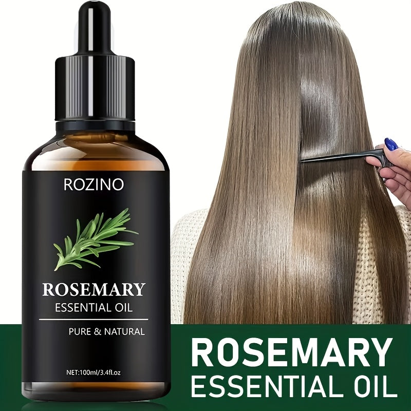 100Ml Black Bottle of Rosemary Essential Oil Can Be Used for Hair Care Essential Oil, Hair Care And Moisturizing, Smooth, Dry, Rough, Mild Bifurcate Care to Make Hair Look More Shiny