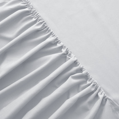 3pcs 40cm Extra Deep Fitted Sheet – Solid Color Soft & Comfortable Bed Sheet with 2pcs Matching Pillowcases, Breathable Fabric Soft Brushed Microfiber Bedding, Machine Washable for Home Bedroom, Hotel