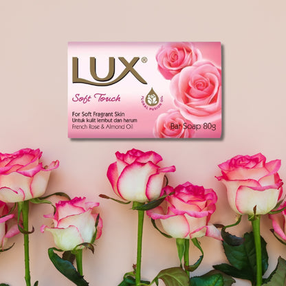 Lux Soap Bars Beauty Soap Collection - 5 Soap Bars (Soft Touch, Magical Spell, Bright Impress, Aqua Sparkle & Velvet Touch) 80g each