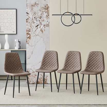 Velvet Dining Chairs Set of 2 or 4 – Upholstered Fabric Seat with Metal Legs, 40x44.5x84cm, 120kg Capacity, Modern Dining Room & Living Room Side Chairs, 16 Colours