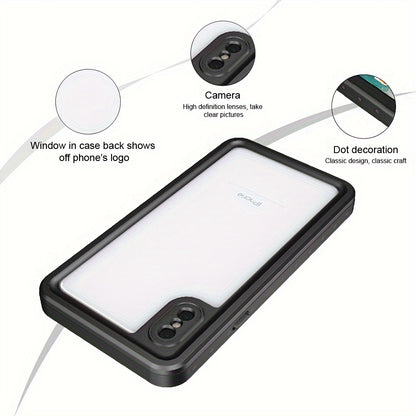 Waterproof 360° IP68 Full Body Cover Shockproof Dustproof Snowproof Drop proof For iPhone X XR XS Max Built-in Screen Protector Phone Case