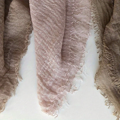 3pcs/Lot Solid Color Bubble Pleated Warm Autumn And Winter Scarf Solid Color Muslim Headscarf Hijab Scarf Ramadan