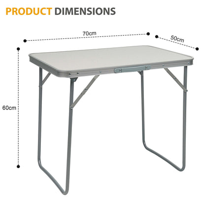2.3ft Aluminum Folding Picnic Table | Lightweight & Portable Camping Table | Adjustable Height Outdoor Trestle Table for BBQ, Garden, Travel, & Events – Sturdy & Compact