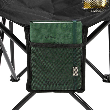 Taylor & Brown Set of 2 Lightweight Folding Camp Chair - Portable Chairs with Cup Holder, Side Pocket and Bag Perfect for Camping, Festivals, Garden, Fishing, Beach and BBQs, Camping Chair
