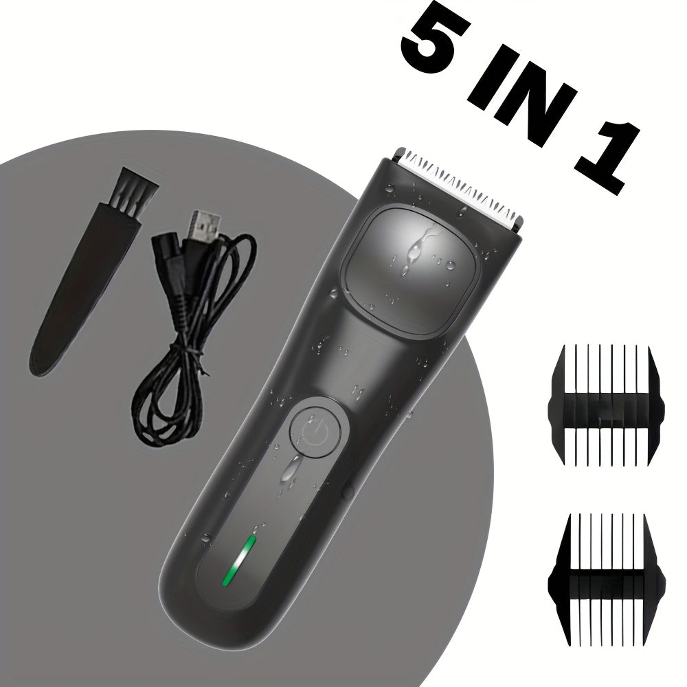 Men And Women'S Groin And Body Hair Trimmer, Electric Ball Trimmer Public Trimmer, with 2pcs Protective Cover Kit, Ceramic Blade Head, Dry Wet Dual-Use Shaver, - USB Rechargeable Electric Shaver, Hair Clipper, Hair Scissors, Shaver, Razor