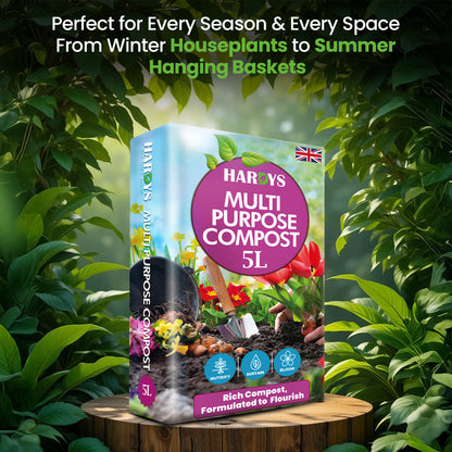 Hardys Multi Purpose Compost - Potting & Seed Compost for Outdoor Plants | All Purpose Indoor Plants Potting | Nutrient Rich Fertiliser for Garden, Pots, Planter Beds