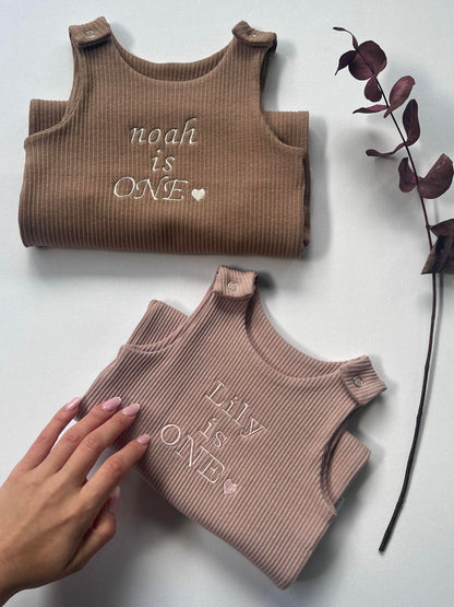 Soft Cotton Baby Dungarees, Personalised or Plain, Embroidered, 9 Colours, From Newborn to 3 Years - Ideal Baby Shower Gifts, Personalised Baby Gifts, Baby Clothes, New Baby Gifts