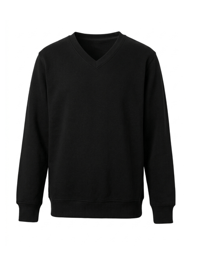 GW CLASSY OUTFIT Boys & Girls V-Neck School Jumper – Kids Unisex Long Sleeve Fleece Uniform Soft & Comfortable Sweatshirt