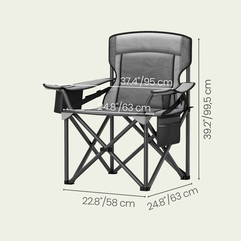 Oversized Folding Camping Chair - Lumbar Support Design