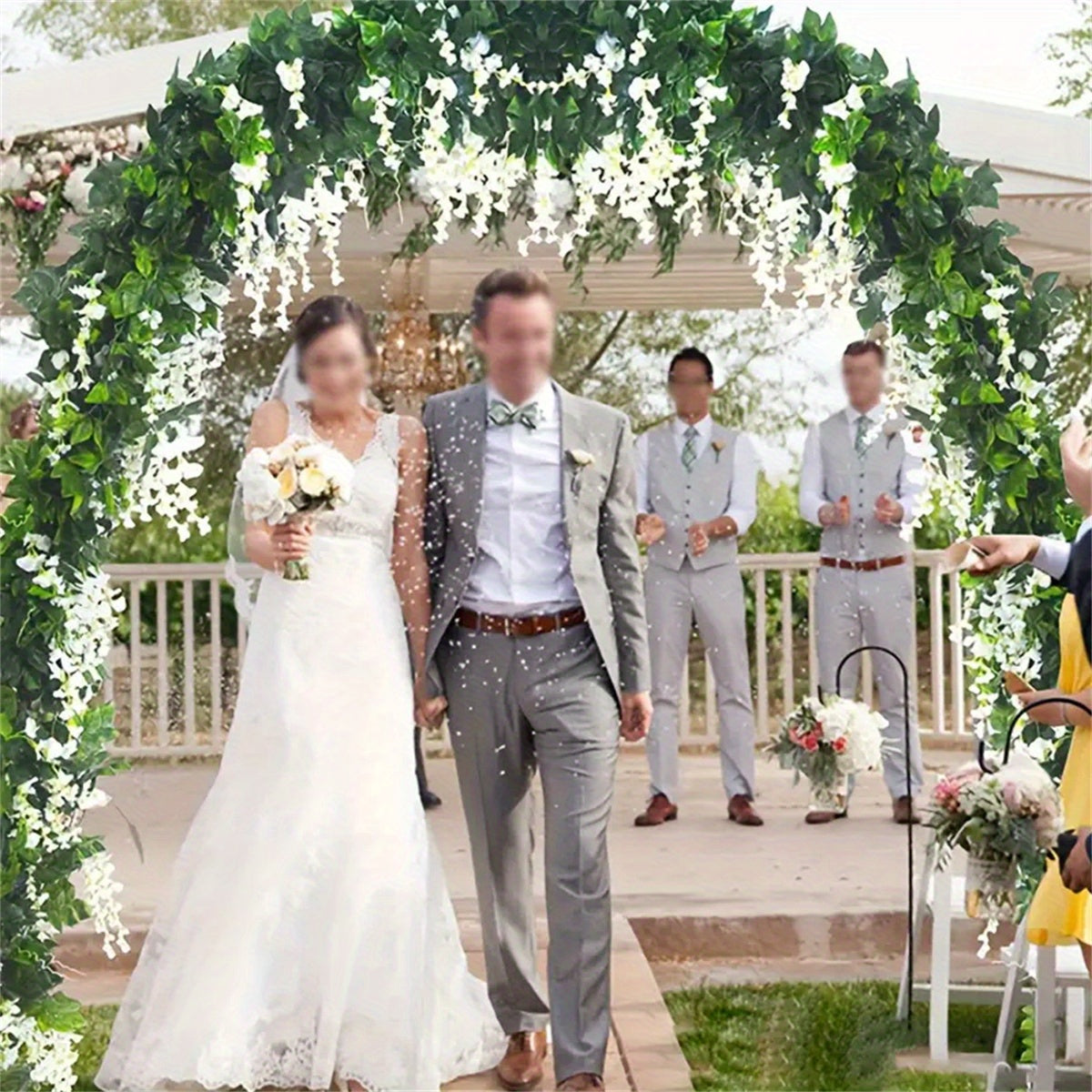 1pc Heavy Duty Steel Garden Arch Trellis with Sturdy Base & Adjustable Brackets - 240.03cm Outdoor Metal Arch for Climbing Plants, Roses, Vegetables, Balloons - Wedding, Party, Valentine's Day Decor, Outdoor Trellis for Climbing Plants, Vertical Gardening
