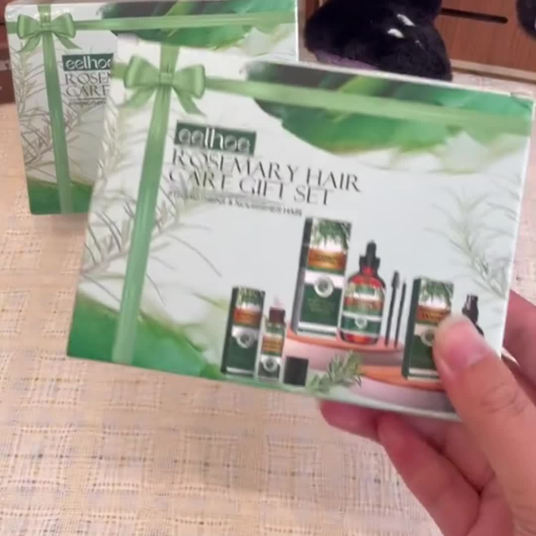 Summer Rosemary Hair Care Gift Box, Solid Hair Moisturizing Hair Care Gift Set, Easy to Last Lightweight Rosemary Hair Essential Oil, Family Hair Series Hair Care, Christmas Gift.