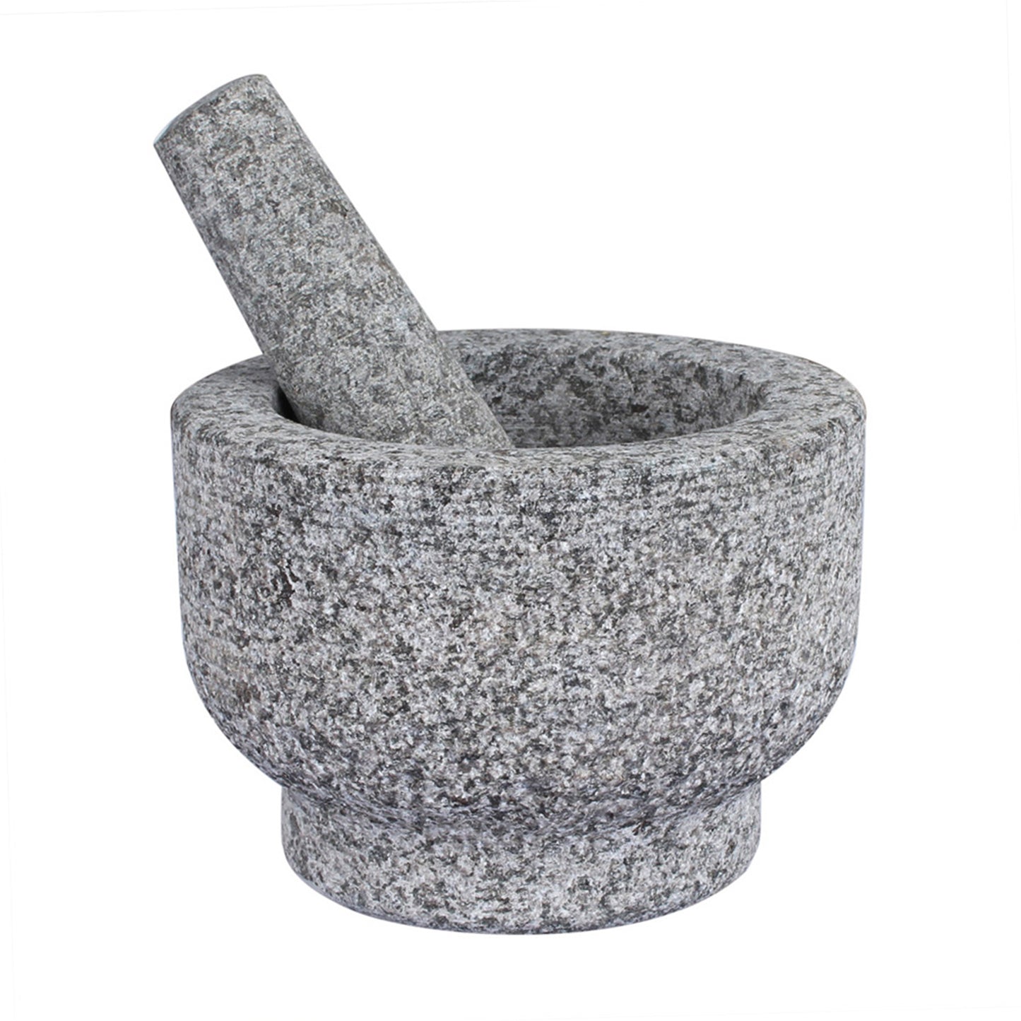 Mortar and Pestle Set, 14 cm Diameter Large Capacity Hard Granite Mortar, Premium Solid Granite Stone (1410cm, Single Pestle)