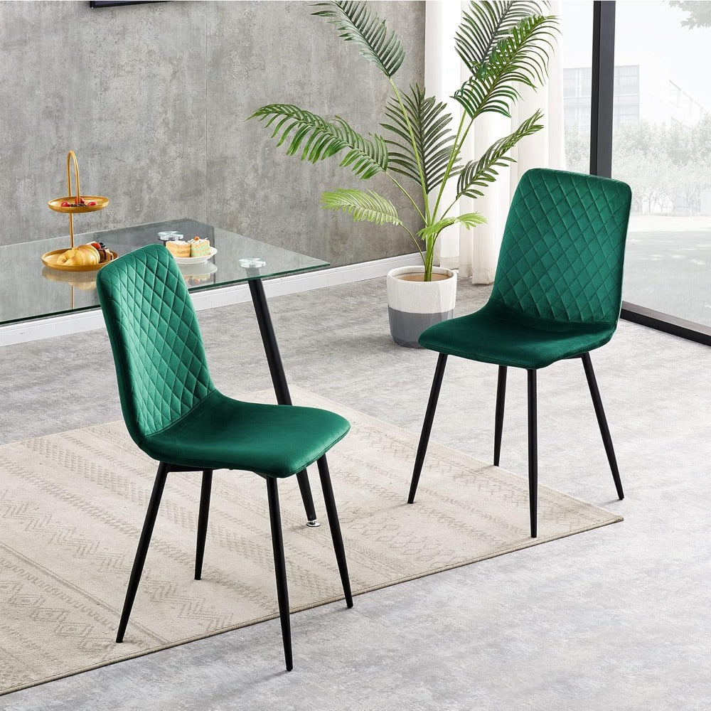 velvet dining chairs set - colour or design option 23