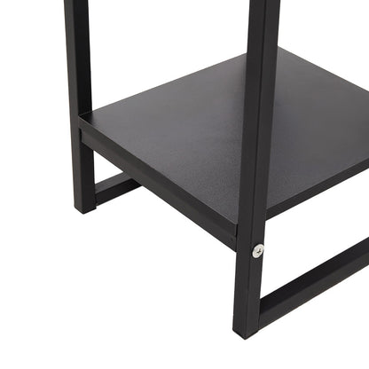 1 Pack, 2-Tier Versatile Metal Plant Stand - Space-Saving Indoor/Outdoor Multi-Layer Potted Plant Rack - Ideal Home Decoration Organizer for Living Room, Balcony, and Bedroom with Sturdy Construction and Easy Assembly - Black/White