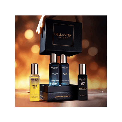 Bellavita Luxury Men's Perfume Gift Set (CEO, Klub, Oud, G.O.A.T), 4-Pack (20ml Each) EDP