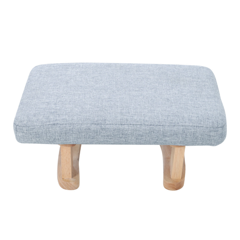 Small Linen Padded Stool Sofa Side Footstool Footrest Hallway Shoe Stool Living Room Bedroom Stool Seat