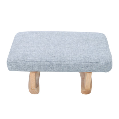 Small Linen Padded Stool Sofa Side Footstool Footrest Hallway Shoe Stool Living Room Bedroom Stool Seat