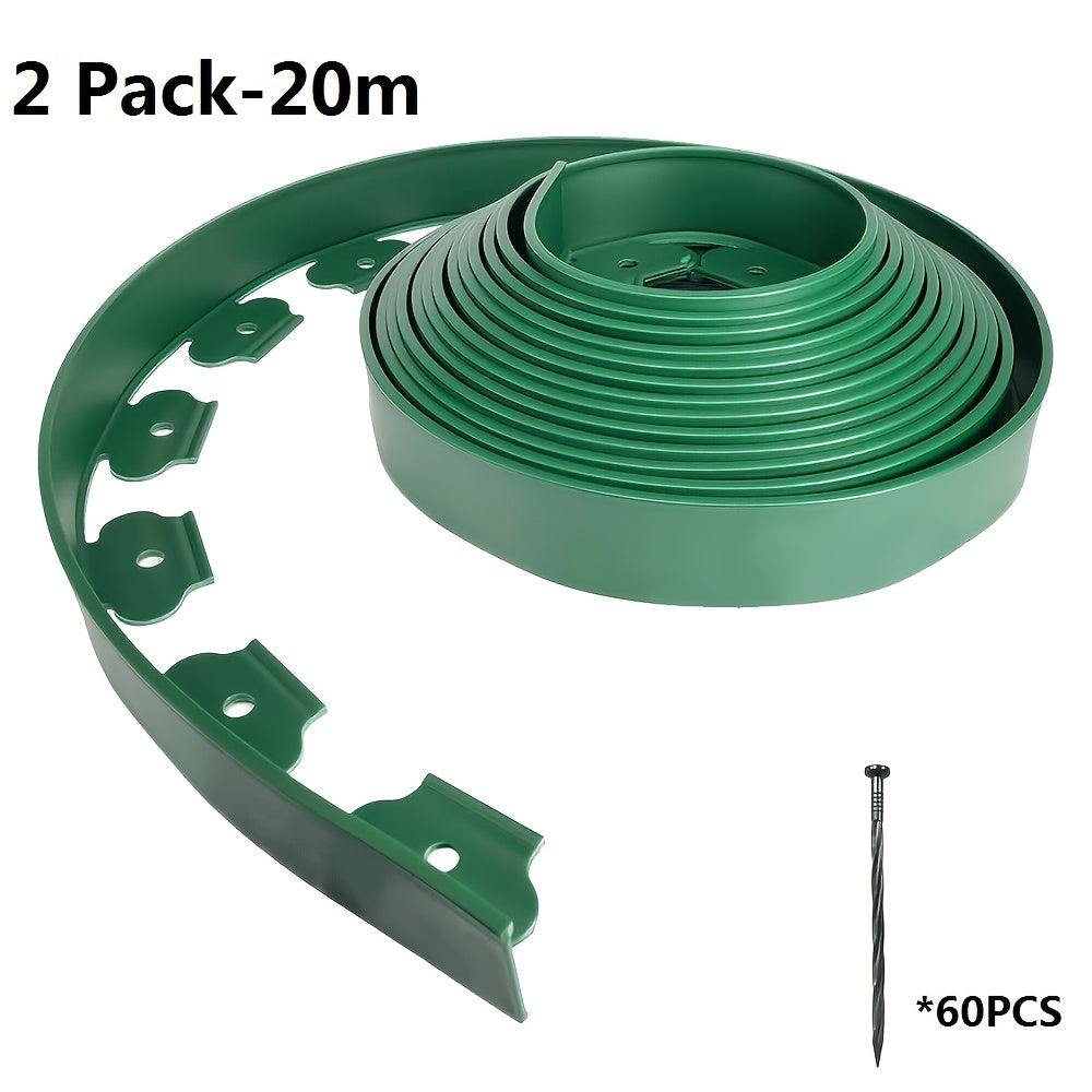 10-50m Garden Isolation Strips, Garden Edge Decorative Border Landscape Strips Ground Stakes, Edge High-piled Stakes for No-dig Garden Boundaries, Lawn Edge Fences, Suitable for Flower Beds And Grasslands