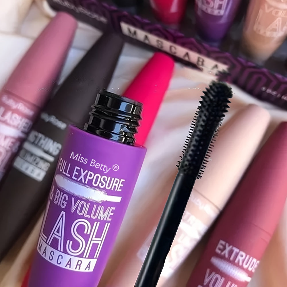 6 Packs Random Color Full Exposure And Big Volume Lash Mascara, Waterproof Long-Lasting Mascara Black Volume And Length Natural, Exquisitely Full, Lengthening Thickening Softer Fuller Lashes Amplify Smudge-Proof Eyelash Mascara