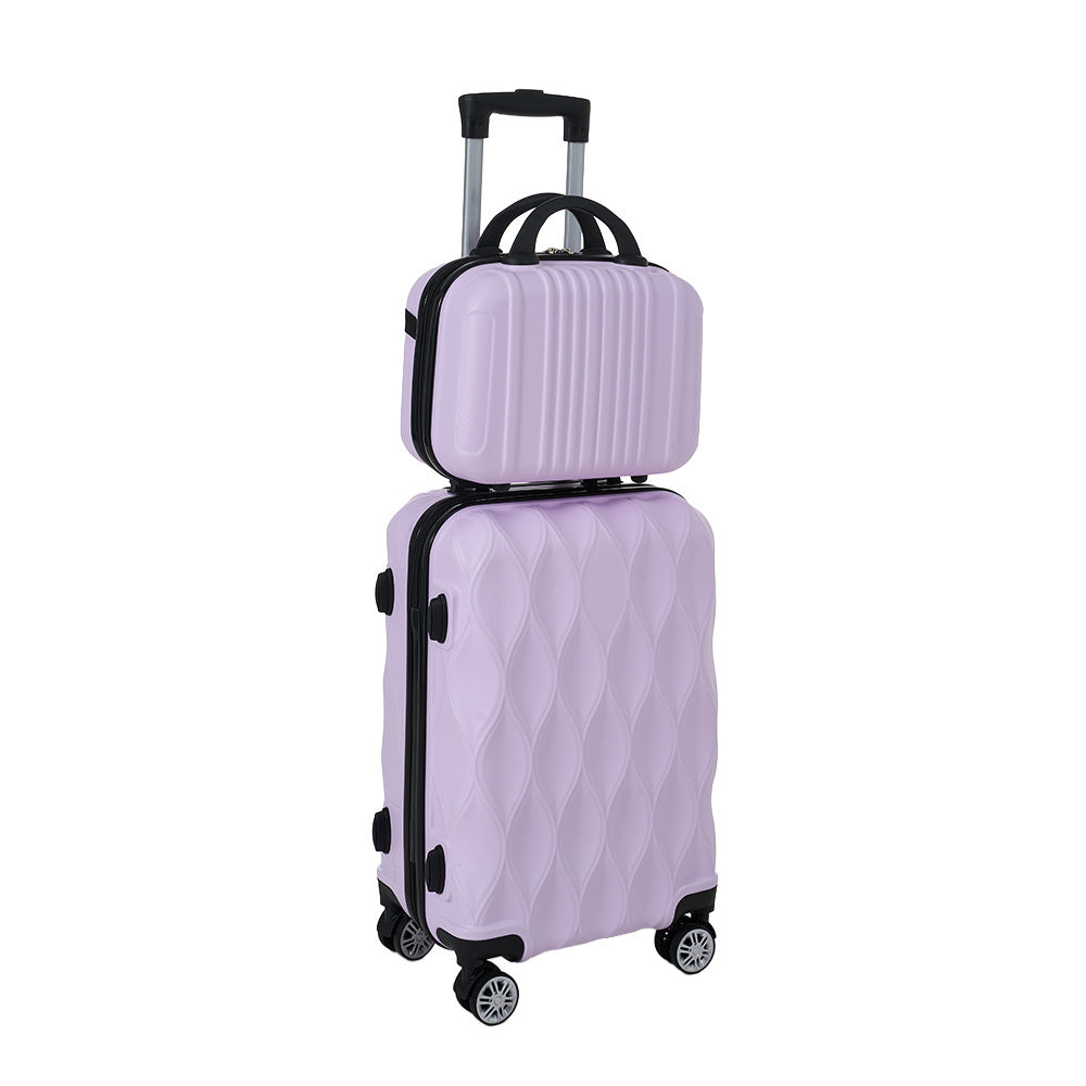 Luggage Sets of 2 Piece, Suitcase Set, Cabin Suitcase with Wheels, Hand Luggage Suitcase and Toiletry Bag with Beauty Case, 20''+14'' Inch