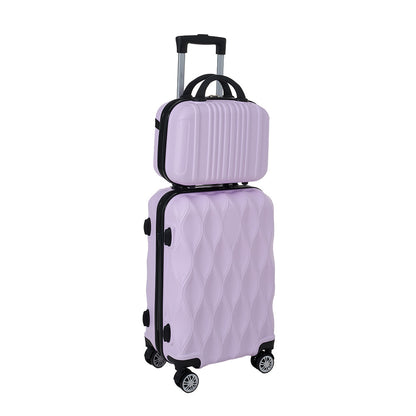 Luggage Sets of 2 Piece, Suitcase Set, Cabin Suitcase with Wheels, Hand Luggage Suitcase and Toiletry Bag with Beauty Case, 20''+14'' Inch