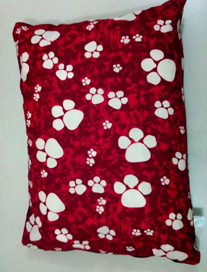 Soft Dog Cushion Bed with Removable Washable Cover – Printed Pet Pillow Mat for Dogs & Cats, Medium Large Jumbo Sizes, Ideal for Home Crate Sofa & Travel, Random Colours