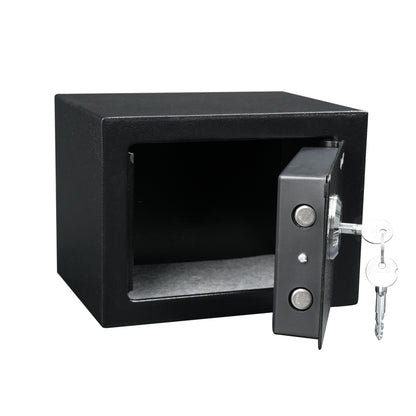 SOLID STEEL SAFE SECURITY HOME OFFICE MONEY CASH SAFETY BOX WITH KEY