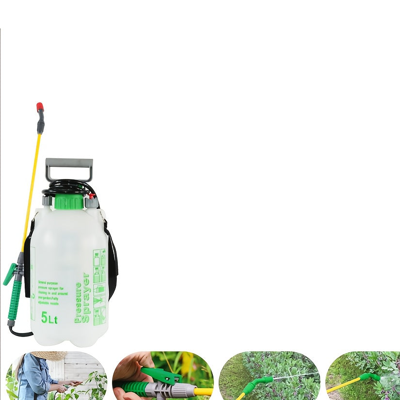 1pc 10L/8L/5L Handheld Pressure Sprayer with Adjustable Nozzle & Continuous Air Pump - Durable Plastic Manual Garden Spray Bottle for Weed, Pest Control, Fertilizer, Herbicide - Outdoor Yard & Lawn Care, Outdoor Gardening Tool | Handheld Sprayer | Robust