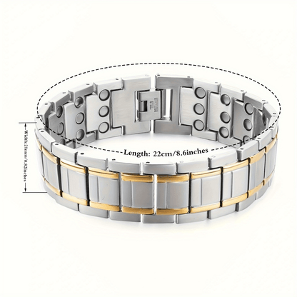 1pc Men'S stainless steel bracelet, Fashionable And Comfortable to Wear, Suitable for Boyfriends And Fathers As The Best Gift