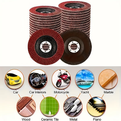20pcs Flap Discs Mixed Grits 40/60/80/120 Flap Grinding & Sanding Disc Set | 11.43cm Grit for Angle Grinders, Aluminum Oxide Material