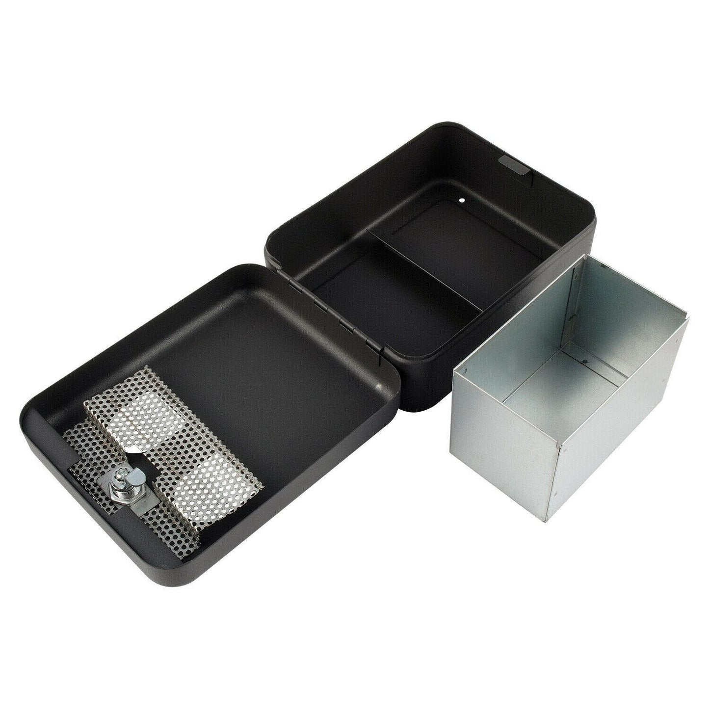 Wall Mounted Cigarette Ashtray Ash Bin | Solid Steel Construction | Removable Box And Secure Lock With 2 Keys | Scratch And Weather Resistant | SIZE - L160mm x W90mm x H200mm