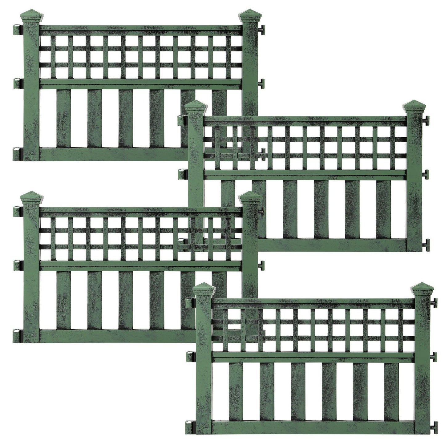 Taylor & Brown Pack of 4 Plastic Fence Panels Garden Path Lawn Edging Flower Plant Border Landscape Decorative Versatile Panels, 4 Panels, Total Length 240cm