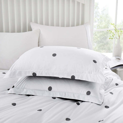 3pcs Polka Dot Printed Reversible Duvet Cover Set - with Pillowcases Soft & Breathable Microfiber, Button Closer, Machine Washable, wrinkle free & Durable – perfect for Bedroom, Guest Room All Sizes Available