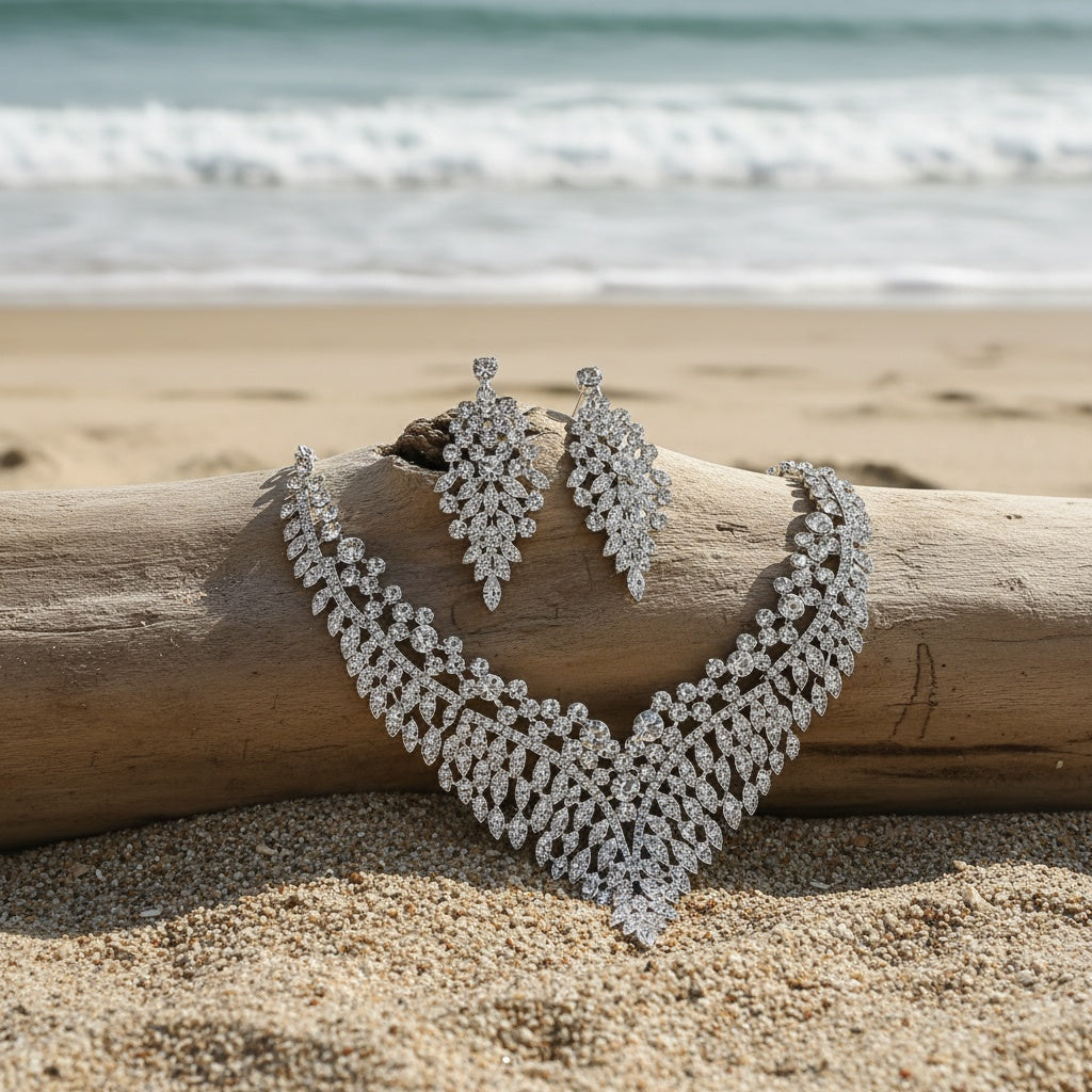 Statement Necklace & Earring Set – Colour Options