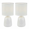 Cleo White Ceramic Table Lamps - product view 1