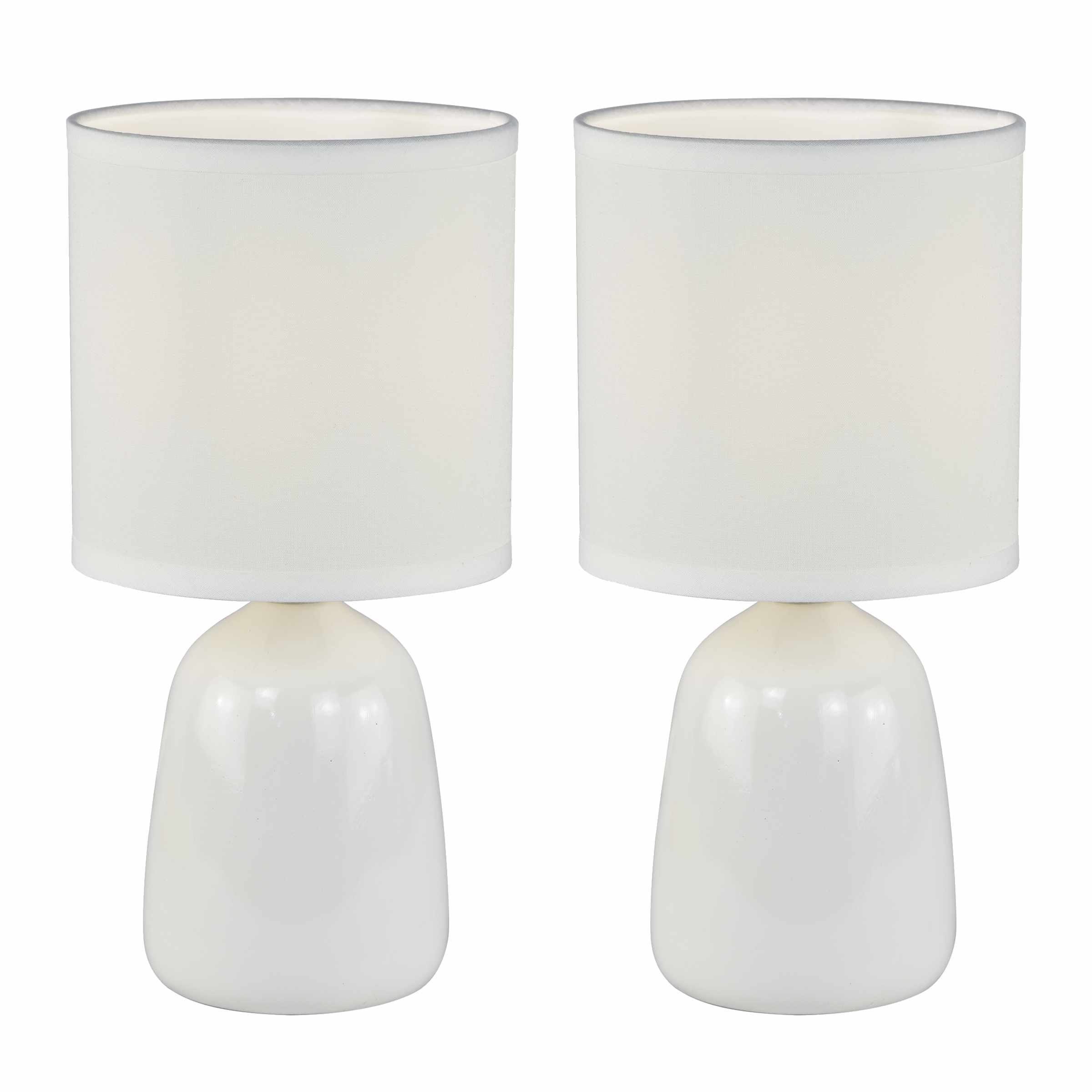 Cleo White Ceramic Table Lamps - product view 1